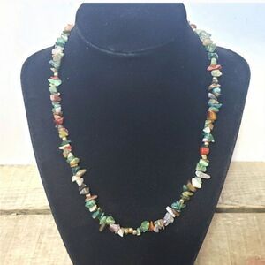 ARTISAN Tumbled Stone Chip Beach Summer Necklace Jewelry